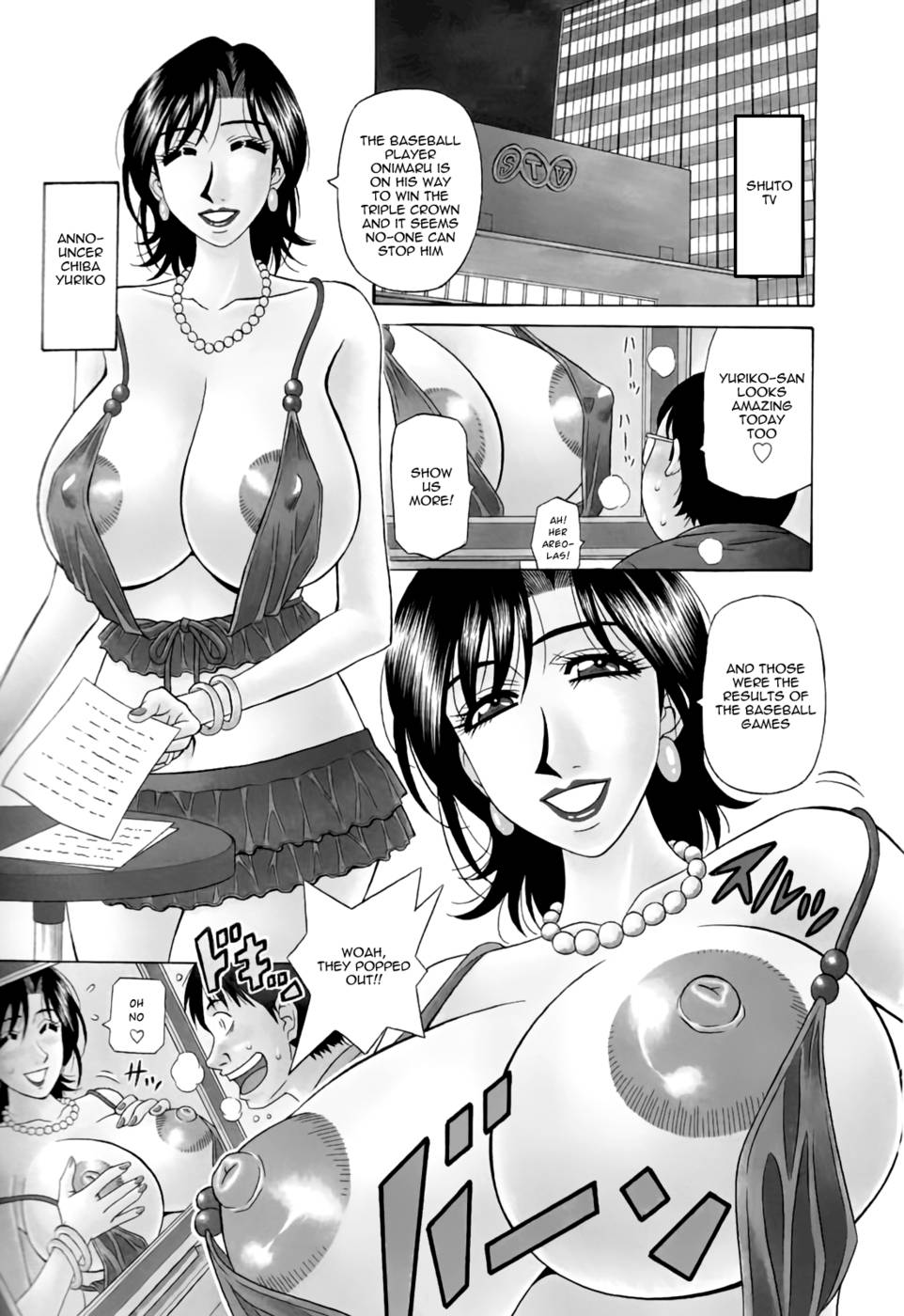 Hentai Manga Comic-Hitozuma Bakunyuu Announcer Yuriko-san-Chapter 1-7